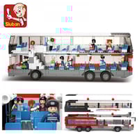 سلوبان قطع تركيب بلاستيك الباص المزدوج - 741 قطعة