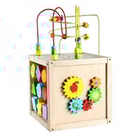 كلاسيك ورلد- لعبة مكعب الأشكال الخشبية