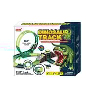 مجموعة مضمار سباق ديناصور 177 قطعة مع سيارة، طول ا...