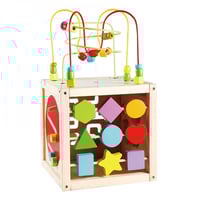 كلاسيك ورلد- لعبة مكعب الأشكال الخشبية