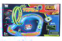 مجموعة مضمار السباق المضيء 27 قطعة مع سيارة كهربائ...