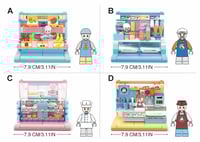 سلوبان قطع تركيب بناتي ألعاب ماركت 4 أشكال- 8 حبات
