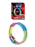 مجموعة مضمار السباق المضيء 7 قطعة مع سيارة، قطع مر...