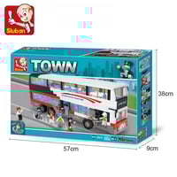 سلوبان قطع تركيب بلاستيك الباص المزدوج - 741 قطعة