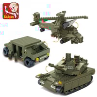 سلوبان قطع تركيب بلاستيك قوات برية جوية- 683 قطعة