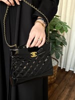 حقيبة نسائية جلد لامع