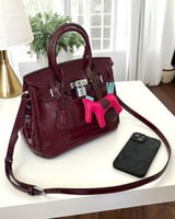 شنطة نسائي جلد لامع