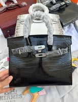 شنطة كروك قفل فضي