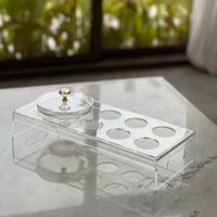 حامل فناجيل اكريلك مع تقديمة زجاج