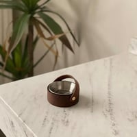 مبخر خشب بمسكة جلد