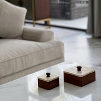 علبة خشي بغطاء ترافنتينو