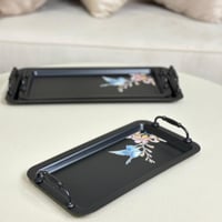 صينية تقديم معدن بلون اسود