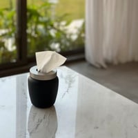 علبة مناديل فضي