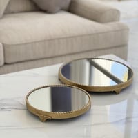 تقديمة معدن بسطح مرايا