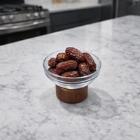 تقديمة زجاج بقاعدة خشب