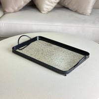 صينية تقديم معدن بسطح مرايا