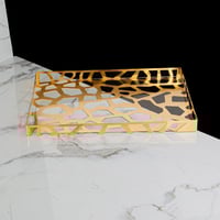 صينية تقديم بطبقة اكريليك شفاف