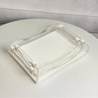 صينية تقديم اكريلك بطبقة جلد