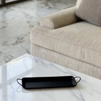 صينية تقديم معدن بلون اسود