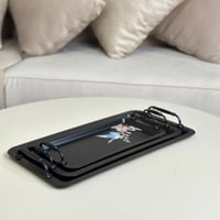 صينية تقديم معدن بلون اسود