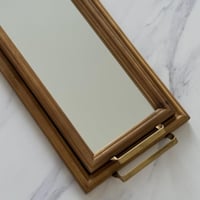 صينية تقديم خشب بسطح مرايا