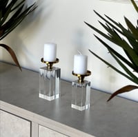 حامل شمع شفاف