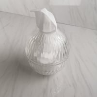 علبة مناديل زجاج