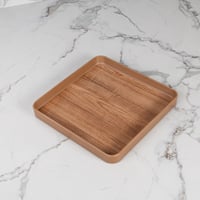 صينية تقديم بلاستيك بشكل خشبي مميز