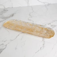 صحن تقديم زجاج بلمسة ذهبية انيقة