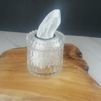 علبة مناديل زجاج