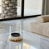 حامل شمع خشبي