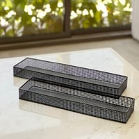 صينية تقديم معدن اسود