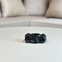 حامل شمع سيراميك فضي