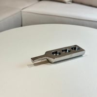 حامل شمع سيراميك فضي