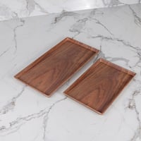 صينية تقديم بلاستيك بشكل خشبي مميز