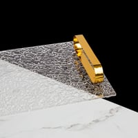 صينية تقديم أكريليك بمقبض ذهبي