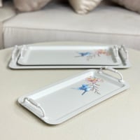 صينية تقديم معدن بلون بيج