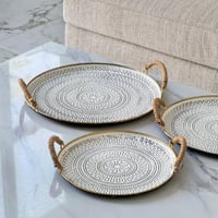 صينية تقديم معدن مميزة