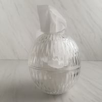 علبة مناديل زجاج