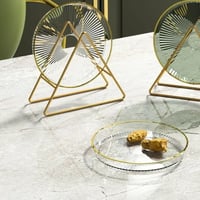 صحن تقديم اكريلك بأطراف ذهبية