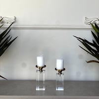 حامل شمع شفاف