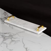 تقديمة رخام بمقابض ذهبية