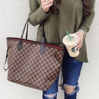 شنطة لويس فيتون (ال في) -تسليم فوري - LV Brown Tot...