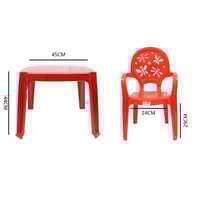 طقم طاولة و 4 كراسي احمر