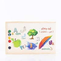 بزل خشبي لون وتعلم درزن