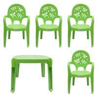 طقم طاولة و 4 كراسي اخضر