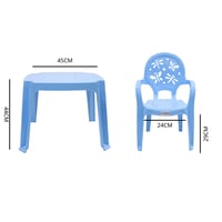 طقم طاولة و 4 كراسي ازرق