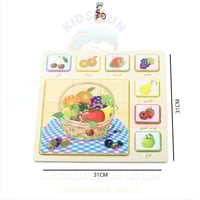 بزل خشبي سلة الفواكه