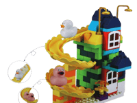 درزن صندوق مكعبات 134 قطعة