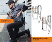 جراب مخزن مزدوج 9 مم و .40 و .45 CY-MPU